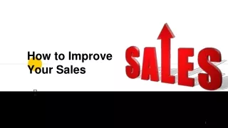 Effective ways on How to Improve Your Sales by Natalie Dipiero