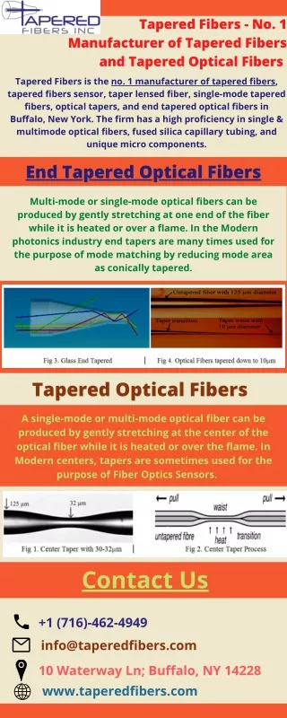 tapered fibers no 1 manufacturer of tapered