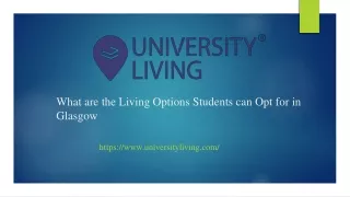 what are the living options students can opt for in glasgow
