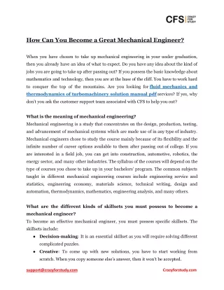 How Can You Become a Great Mechanical Engineer?