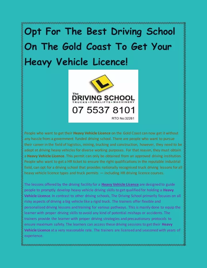 opt for the best driving school on the gold coast