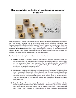 how does digital marketing give an impact