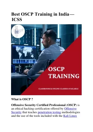 best oscp training in india icss