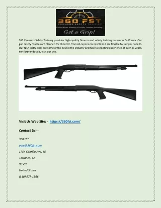 California Gun Safety Course Online | 360FST.com