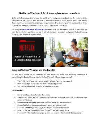 netflix on windows 8 10 a complete setup procedure