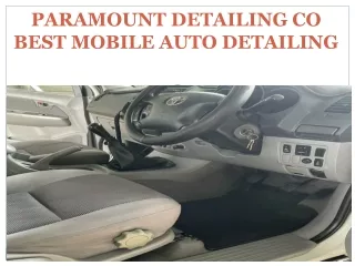Best Mobile Auto Detailing Service
