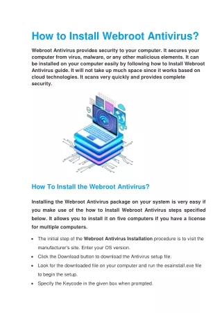 how to install webroot antivirus