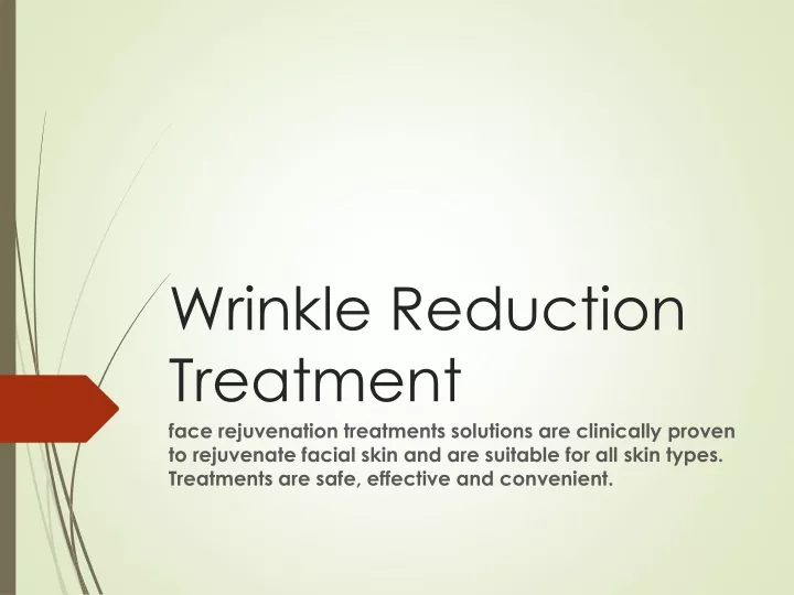 wrinkle reduction treatment