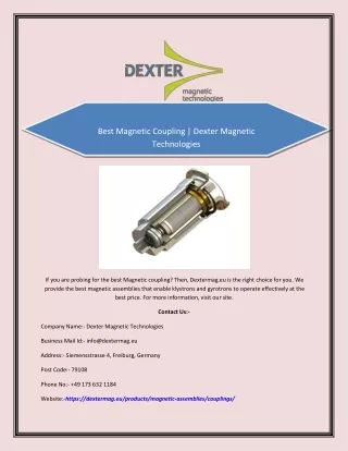 best magnetic coupling dexter magnetic