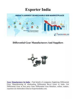 Gear Manufacturer In India