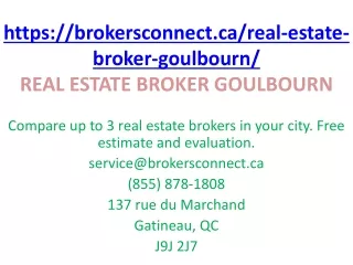 REAL ESTATE BROKER GOULBOURN