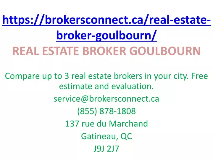 https brokersconnect ca real estate broker goulbourn real estate broker goulbourn