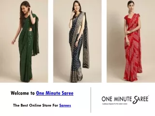 welcome to one minute saree