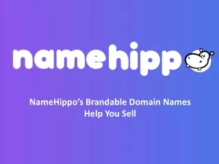 NameHippo’s Brandable Domain Names Help You Sell.