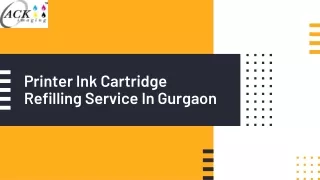 Printer Ink Cartridge Refilling Service In Gurgaon: ACK Imaging