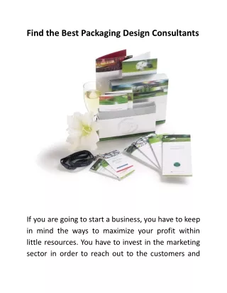 find the best packaging design consultants