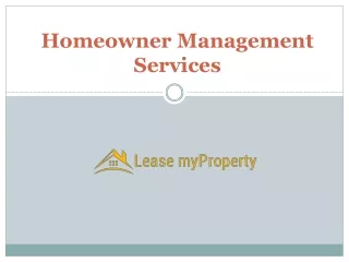 Homeowner Management Services