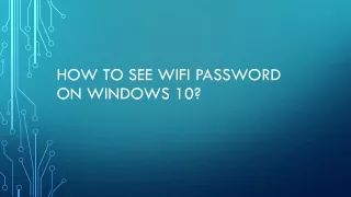 how to see wifi password on windows 10