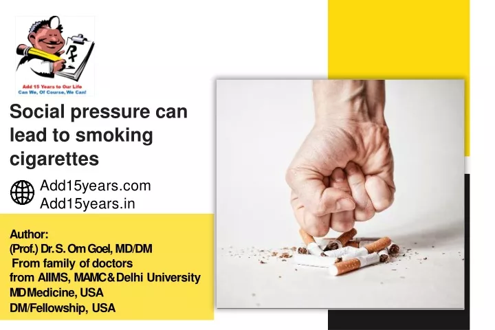 social pressure can lead to smoking cigarettes