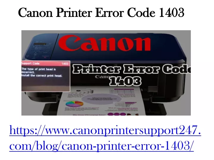 canon printer error code 1403