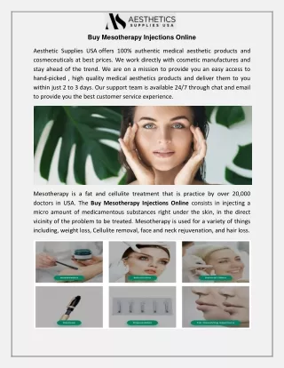 Buy Mesotherapy Injections Online