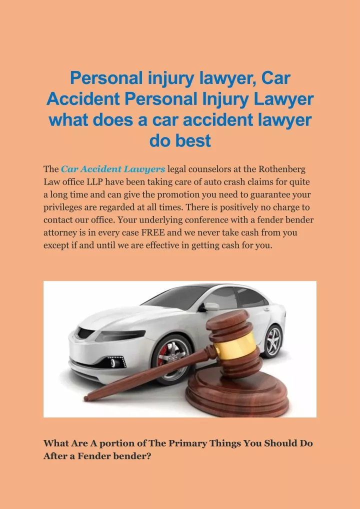personal injury lawyer car accident personal