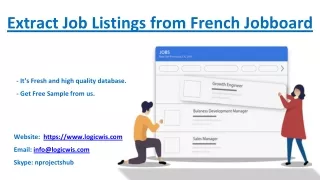 extract job listings from french jobboard