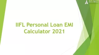 iifl personal loan emi calculator 2021