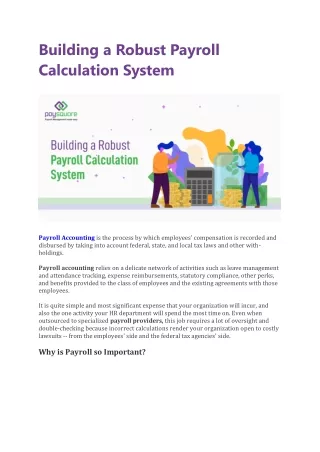 building a robust payroll calculation system