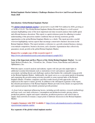 retinal implants market industry challenges