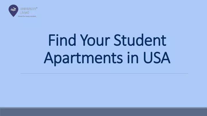 find your student apartments in usa