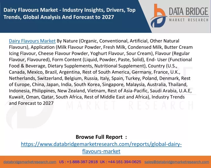 dairy flavours market industry insights drivers