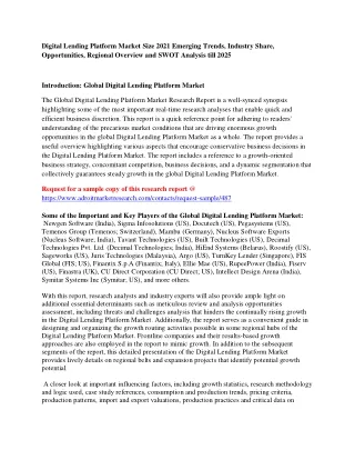 digital lending platform market size 2021