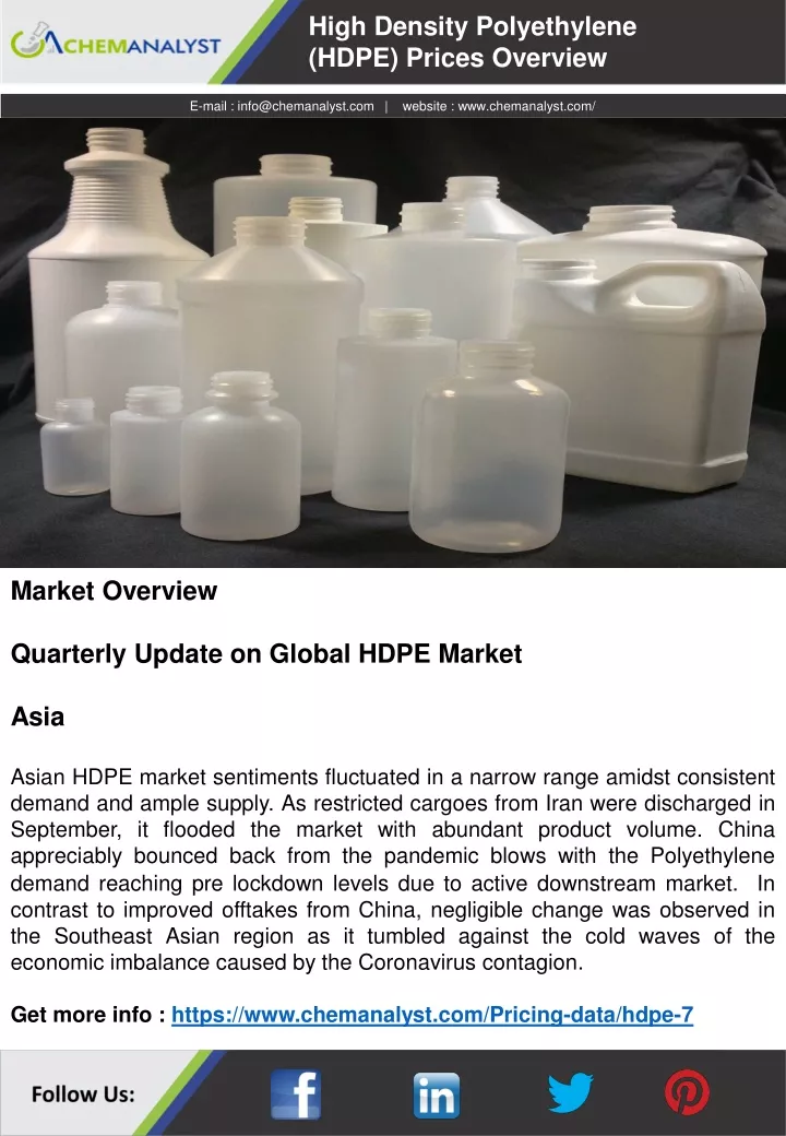 high density polyethylene hdpe prices overview