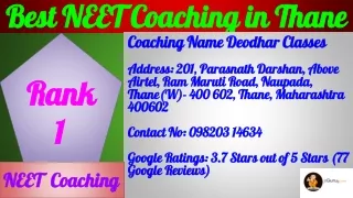best neet coaching in thane