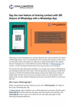 spy the new feature of sharing contact with