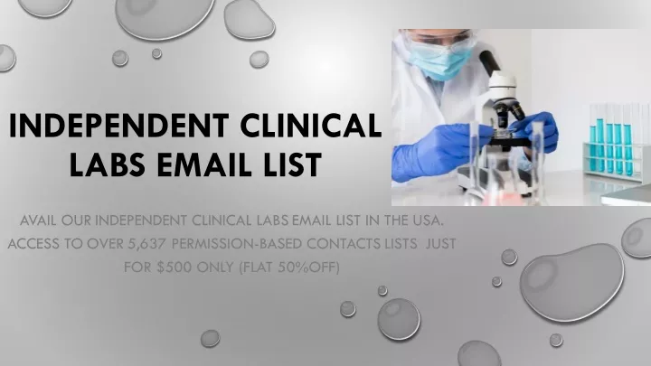 independent clinical labs email list