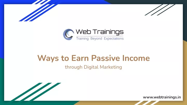 ways to earn passive income through digital
