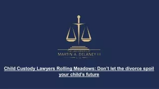 Child Custody Lawyers Rolling Meadows: Don’t let the divorce spoil your child’s future