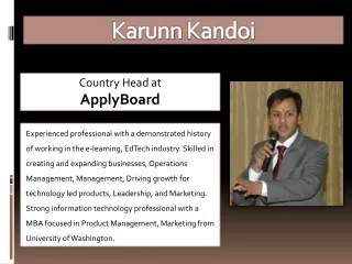 Karunn Kandoi - Country Head - ApplyBoard