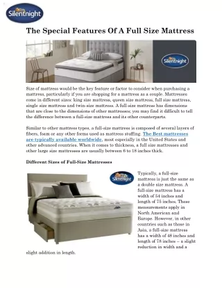 Bed Mattresses in Dubai