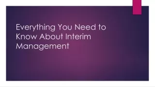 everything you need to know about interim management