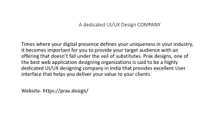 a dedicated ui ux design company