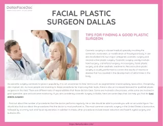 Facial Plastic Surgeon Dallas | Dr. Masoud Saman