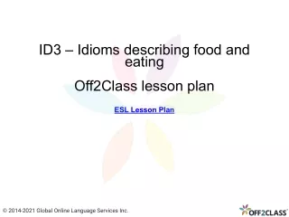 id3 idioms describing food and eating