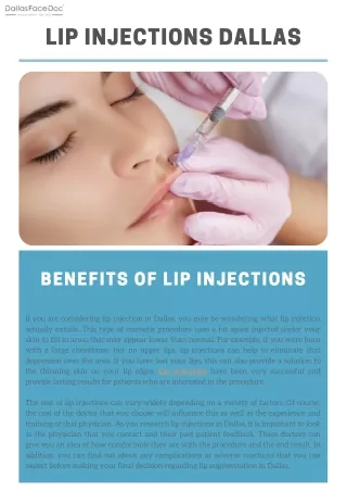 lip Injection Dallas| lip injections Near me| Dallas Face Doc