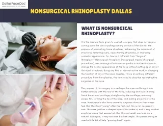 Non Surgical Rhinoplasty Dallas | Dr. Masoud Saman | Dallas Face Doc