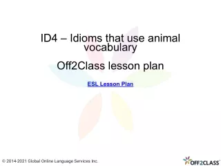 id4 idioms that use animal vocabulary