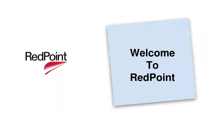 welcome to redpoint