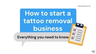Tattoo Removal Business Checklist